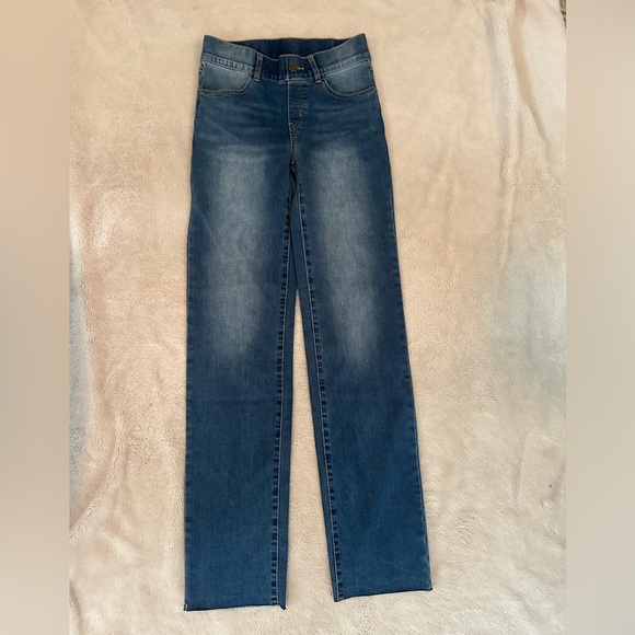 Betabrand Straight Leg Yoga Denim Pull On Jeans LONG LENGTH - Picture 1 of 7
